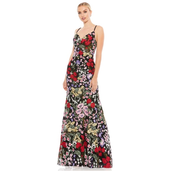 Mac Duggal 67473 Floral Lace Sweetheart Gown Corset 6 NEW